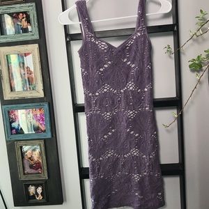 Free People Dresses - Free People Lavendar Bodycon Mini Dress Free People Dresses - Free People Lavendar Bodycon Mini Dress